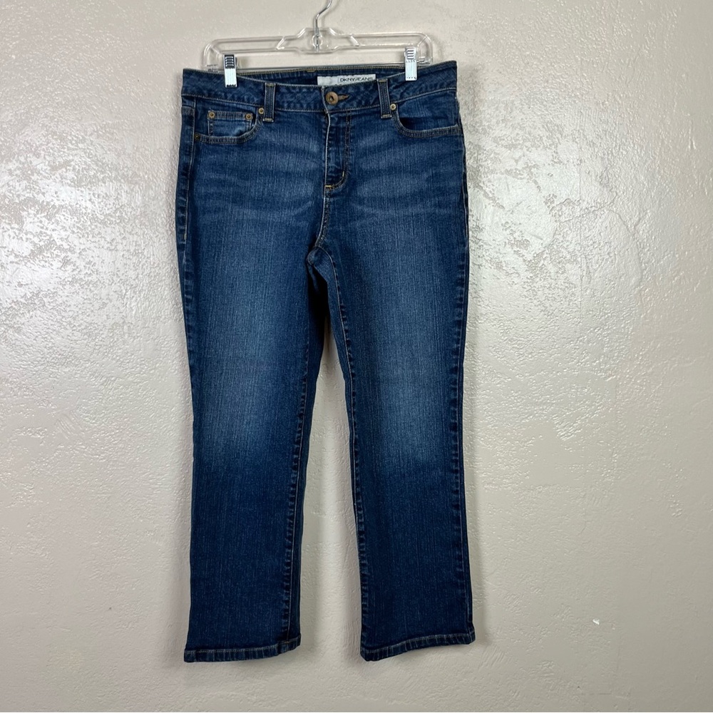 DKNY Jeans Womens Foundation Blue Dark‎ Wash Denim Ankle Jeans Size 14
